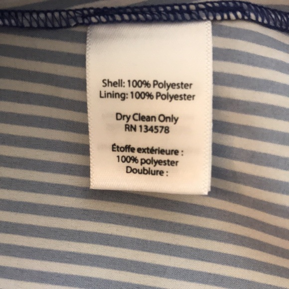 Vineyard Vines 145th Kentucky Derby Navy Blue Lace Blue White Stripes Dress 10 - Picture 9 of 16